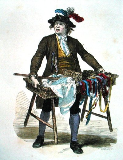 Ribbon Seller in 1774 by Burn (fl.1840 60) Smeeton