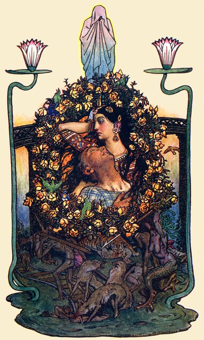 The Garden by the Bridge by Byam Shaw