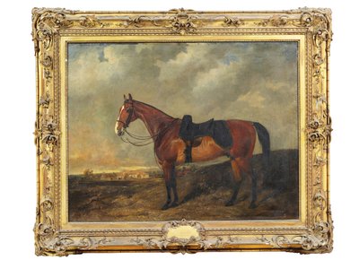 Shadrach, a Chestnut Hunter in a Landscape by Byron Webb