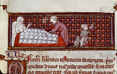 A Sick Person Dictating His Will (Miniature) by Byzantine