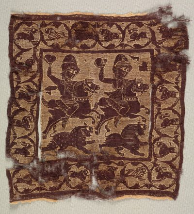 Ornamental Square from a Tunic by Byzantine PeriodEgyptian