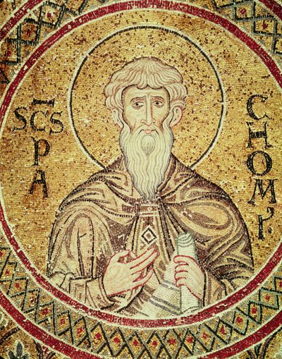 St. Pachomius (mosaic) by Byzantine School