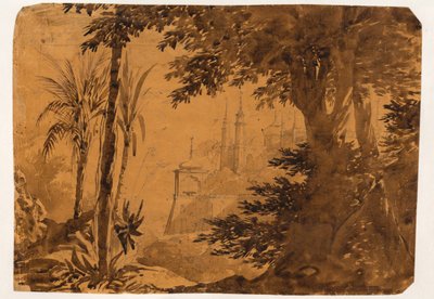 Backdrop. Draft for Membership Piece for the Academy of Fine Arts by C.F. Christensen
