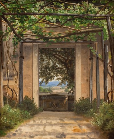 A Pergola, Italy by Christoffer Wilhelm Eckersberg