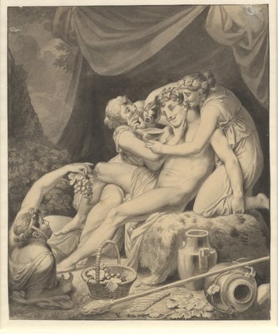 Bacchus with Three Bacchantes by Christoffer Wilhelm Eckersberg