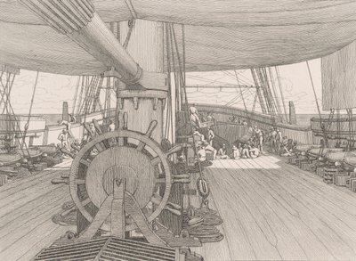 Deck of a Warship by Christoffer Wilhelm Eckersberg
