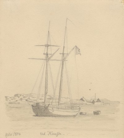 A Schooner by Christoffer Wilhelm Eckersberg