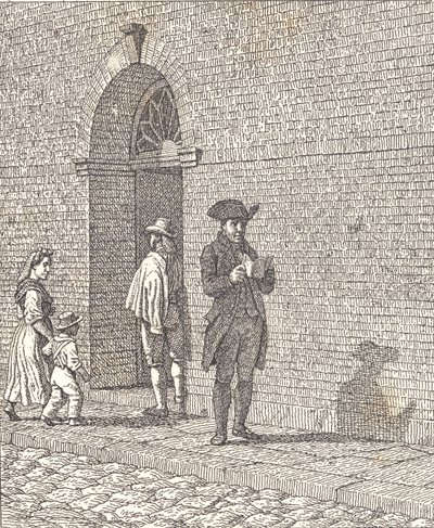 In Front of a Church Door by Christoffer Wilhelm Eckersberg