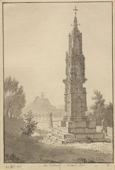 High Cross Near Bonn by Christoffer Wilhelm Eckersberg