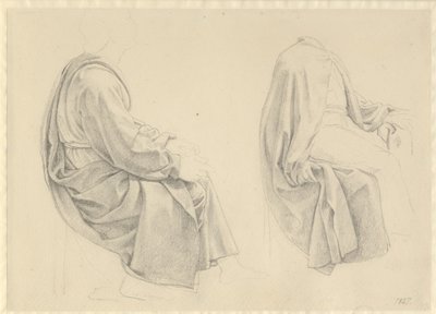 The Last Supper - Drapery Study for Two of the Apostles by Christoffer Wilhelm Eckersberg