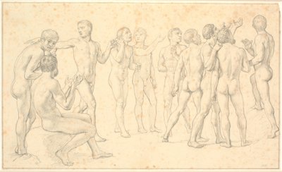 Study of a Group of Naked Men by Christoffer Wilhelm Eckersberg