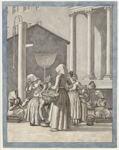 Market Women in Copenhagen by Christoffer Wilhelm Eckersberg