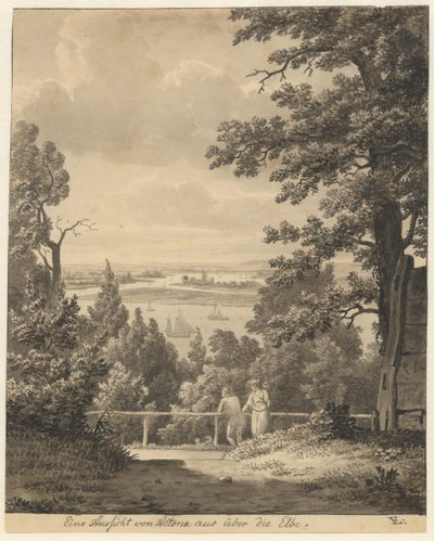 View from Altona Overlooking the Elbe by Christoffer Wilhelm Eckersberg