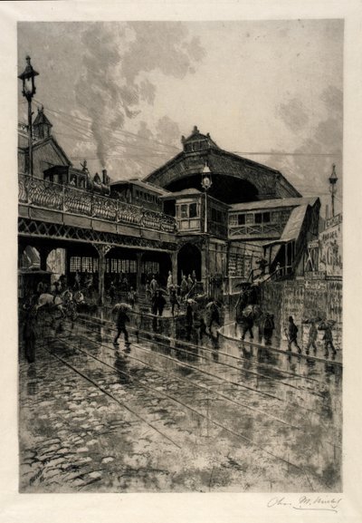 Entrance to Brooklyn Bridge by C. F. William Mielatz