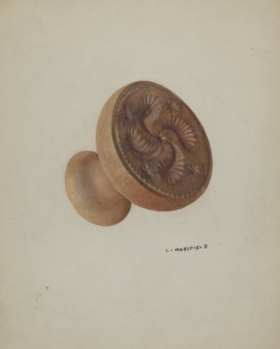 Pa. German Butter Mold by C. Mansfield