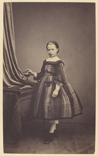 Portrait of young girl by C. Robert