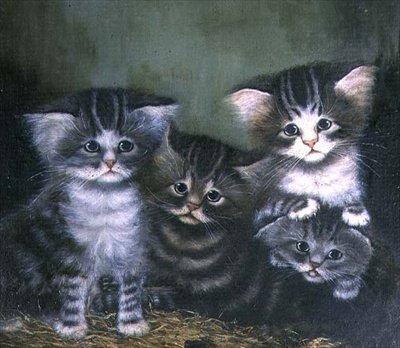 Four Kittens by C. Wilson