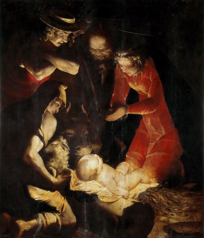 The Adoration of the Shepherds by Cambiaso