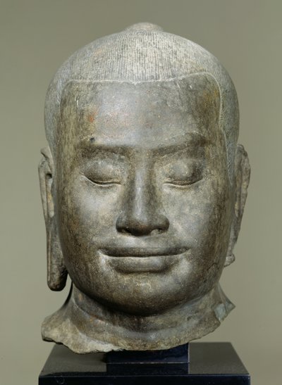 Head of King Jayavarman VII (r.1181-c.1220) by Cambodian School