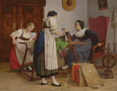 The Letter from Tonkin, 1898 by Camille Alfred Pabst