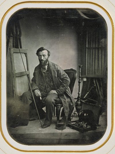 Self-Portrait in Painting Studio by Camille Dolard