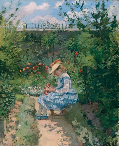 Jeanne in the Garden, Pontoise by Camille Jacob Pissarro