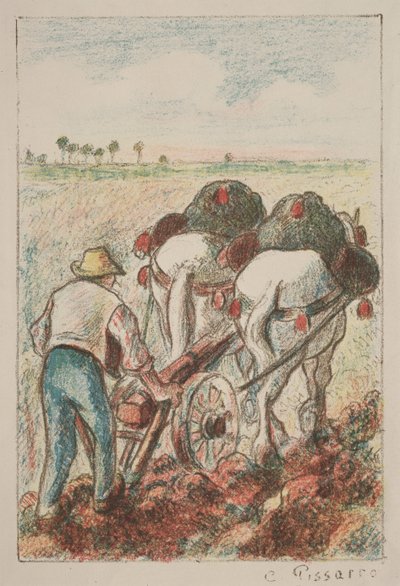 La Charrue, 1901 by Camille Jacob Pissarro