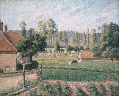 Prairie at Eragny by Camille Jacob Pissarro
