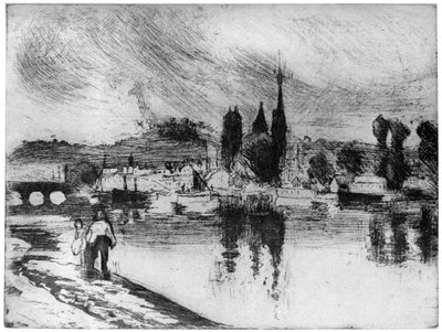 Rouen, Cours la Reine, c1850-1900 by Camille Jacob Pissarro