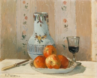 Still Life with Apples and Jug. 1872 by Camille Jacob Pissarro