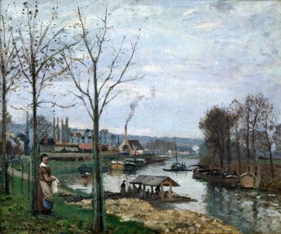 The Laundrette, Port Marly, 1872 by Camille Jacob Pissarro