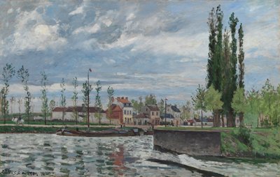 The Lock at Pontoise, 1872 by Camille Jacob Pissarro