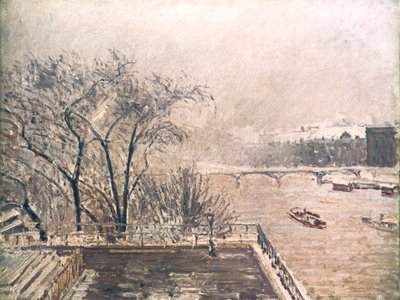 The Louvre Under Snow, 1902 by Camille Jacob Pissarro