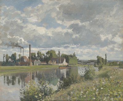 The River Oise near Pontoise by Camille Jacob Pissarro