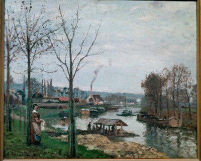 The Wash-House in Port Marly by Camille Jacob Pissarro