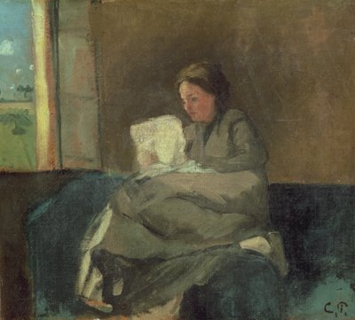 Woman Reading by Camille Jacob Pissarro