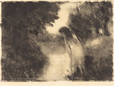 A Bather, 1894 by Camille Pissarro