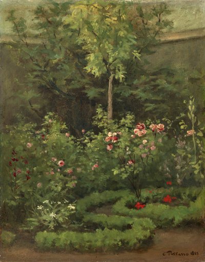 A Rose Garden by Camille Jacob Pissarro