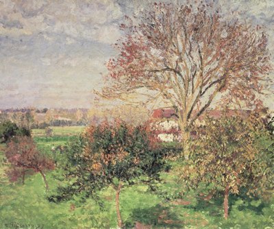 Autumn morning at Eragny by Camille Jacob Pissarro