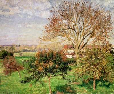 Autumn Morning at Éragny by Camille Jacob Pissarro