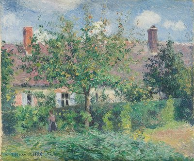 Farmhouse in Éragny. 1884 by Camille Jacob Pissarro