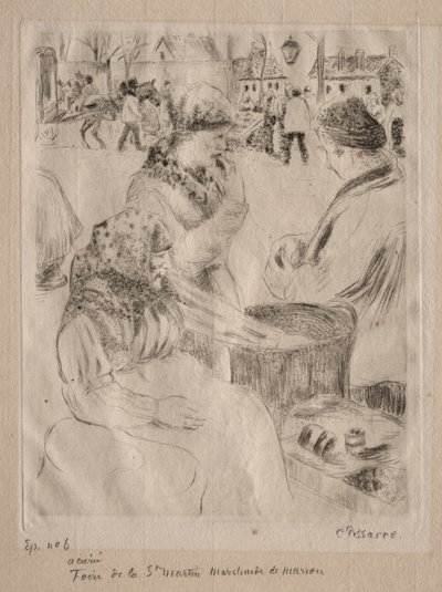 Chestnut Vendor by Camille Pissarro