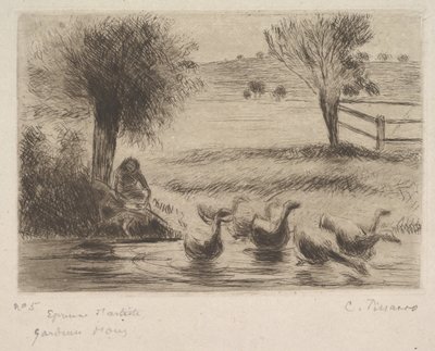 Goose Girl by Camille Jacob Pissarro