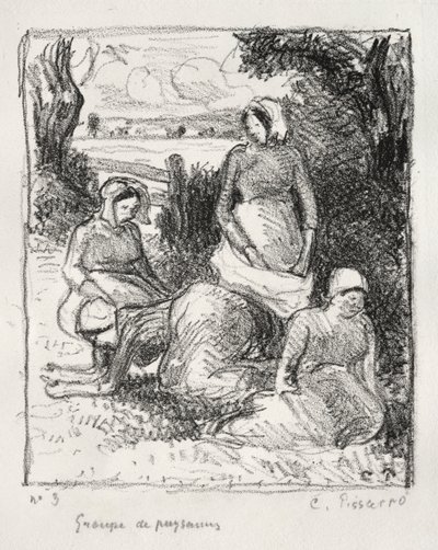 Group of Peasants by Camille Pissarro