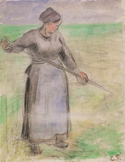 Haymaker by Camille Pissarro