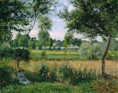 Morning Sunlight Effect, Eragny by Camille Jacob Pissarro