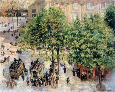 Place du Theatre-Francais, Spring by Camille Jacob Pissarro