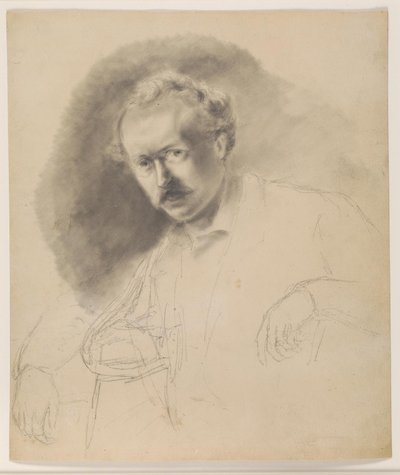Portrait of the Painter Fritz Melbye (1826-1869) by Camille Pissarro