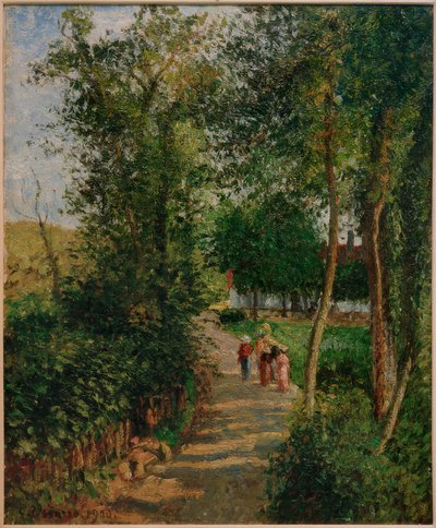 Route to Berneval-le-Petit (Thievain House) by Camille Jacob Pissarro