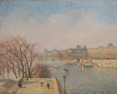 The Louvre, Morning, Sunlight by Camille Pissarro